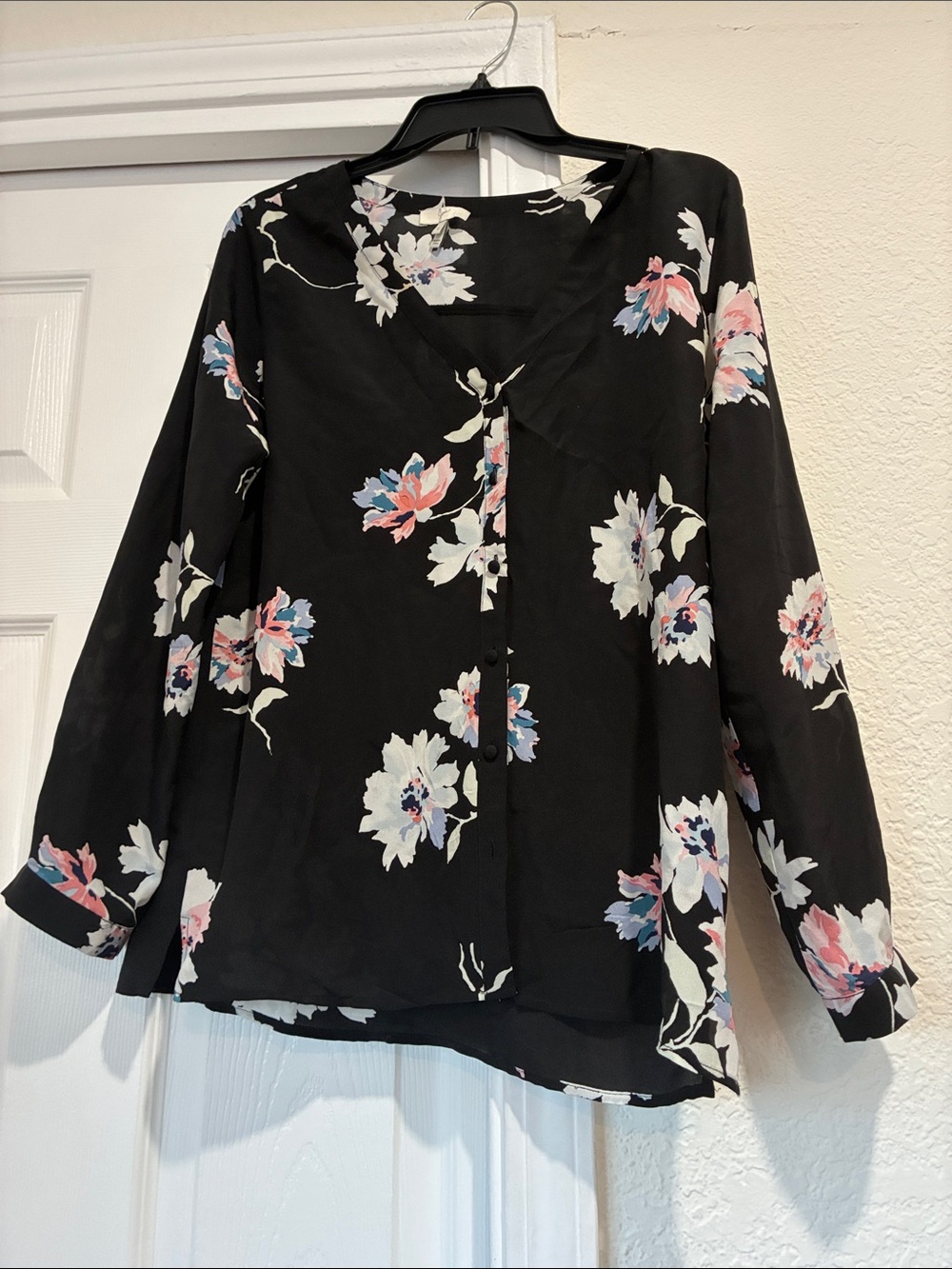 Joie Michi Floral Print Silk Blouse